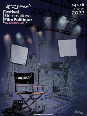 Festival international du film politique - Carcassonne - affiche - relations presse - 2022