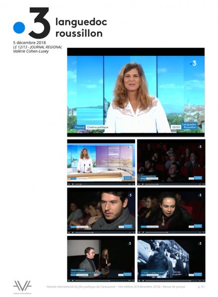 Festival du film politique - FIFP - Carcassonne - 2018 - Relations presse - Festival - Cinéma - France 3 région