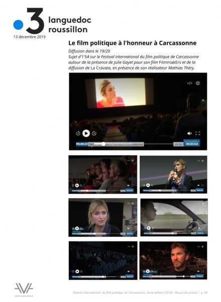 Festival du film politique - FIFP - Carcassonne - 2019 - Relations presse - Festival - Cinéma - France 3 région