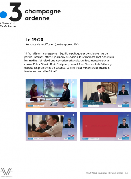 Vie de Maire - film - TV - documentaire - revue de presse - relations presse - attaché de presse - cinéma - culture