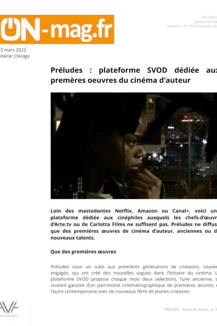 Préludes - France - 2022 - plateforme - SVOD - films - cinéma - relations presse - ON-mag