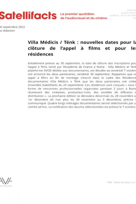 Tënk - France - 2022 - plateforme - SVOD - documentaires - relations presse - Satellifacts
