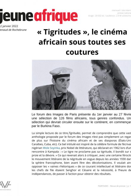Tigritudes - Paris - 2022 - festival - cinéma - Afrique - relations presse - Jeune Afrique
